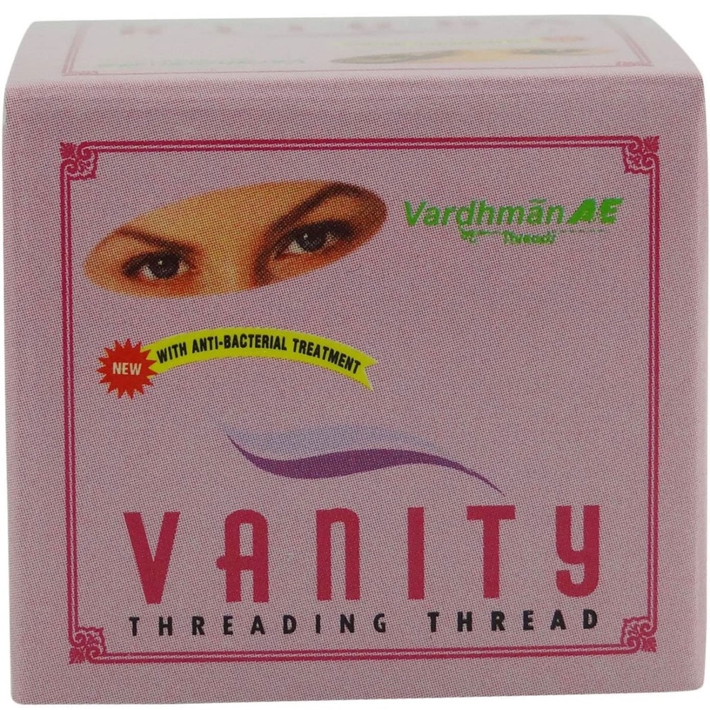 White eyebrow threading thread